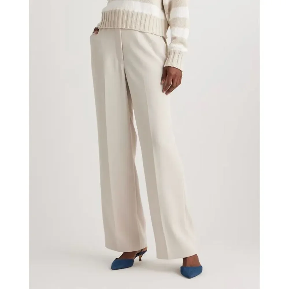 Quince Cream Wide-Leg Pants - Picture 1 of 9